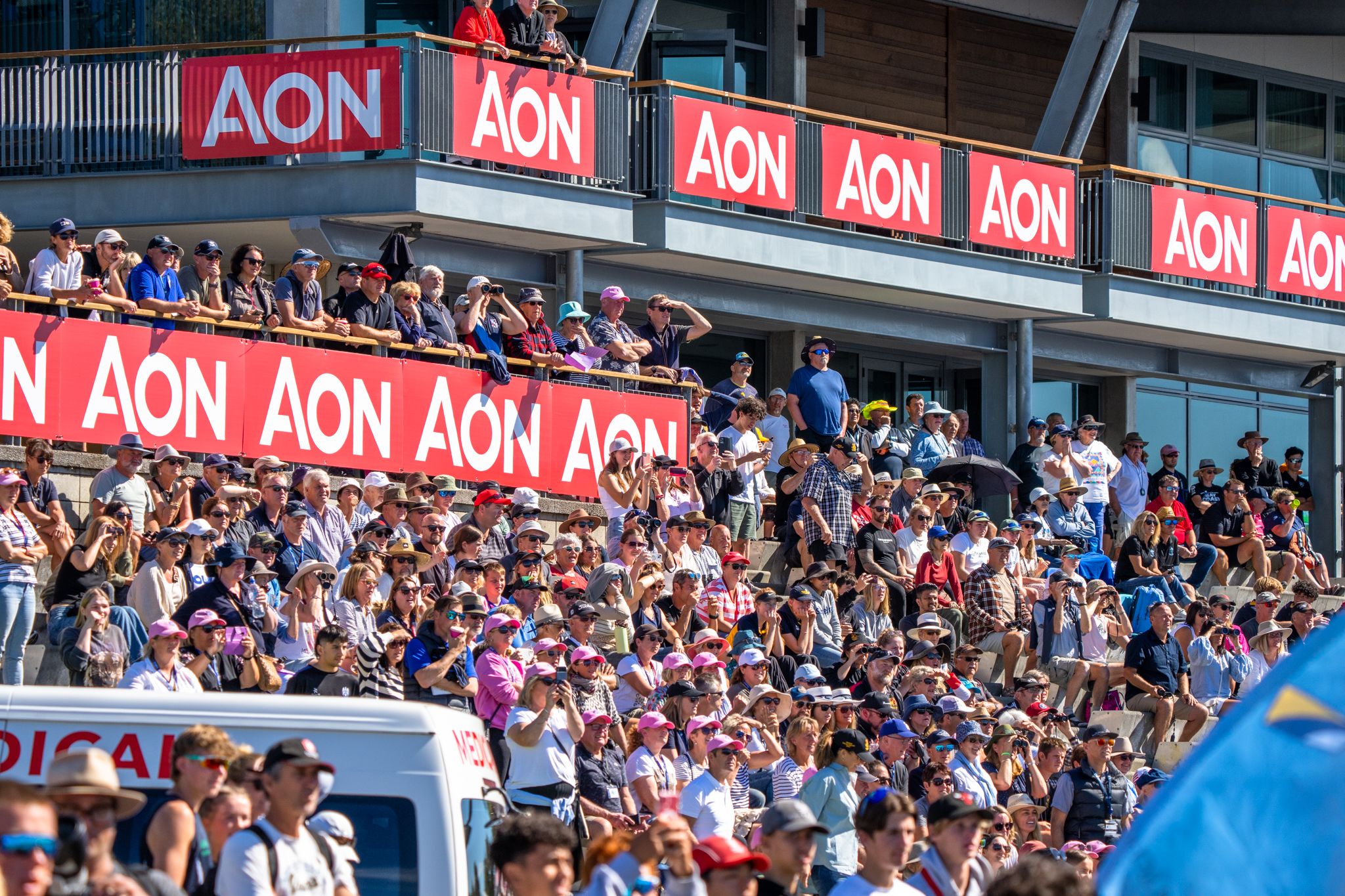 Full stand of spectators