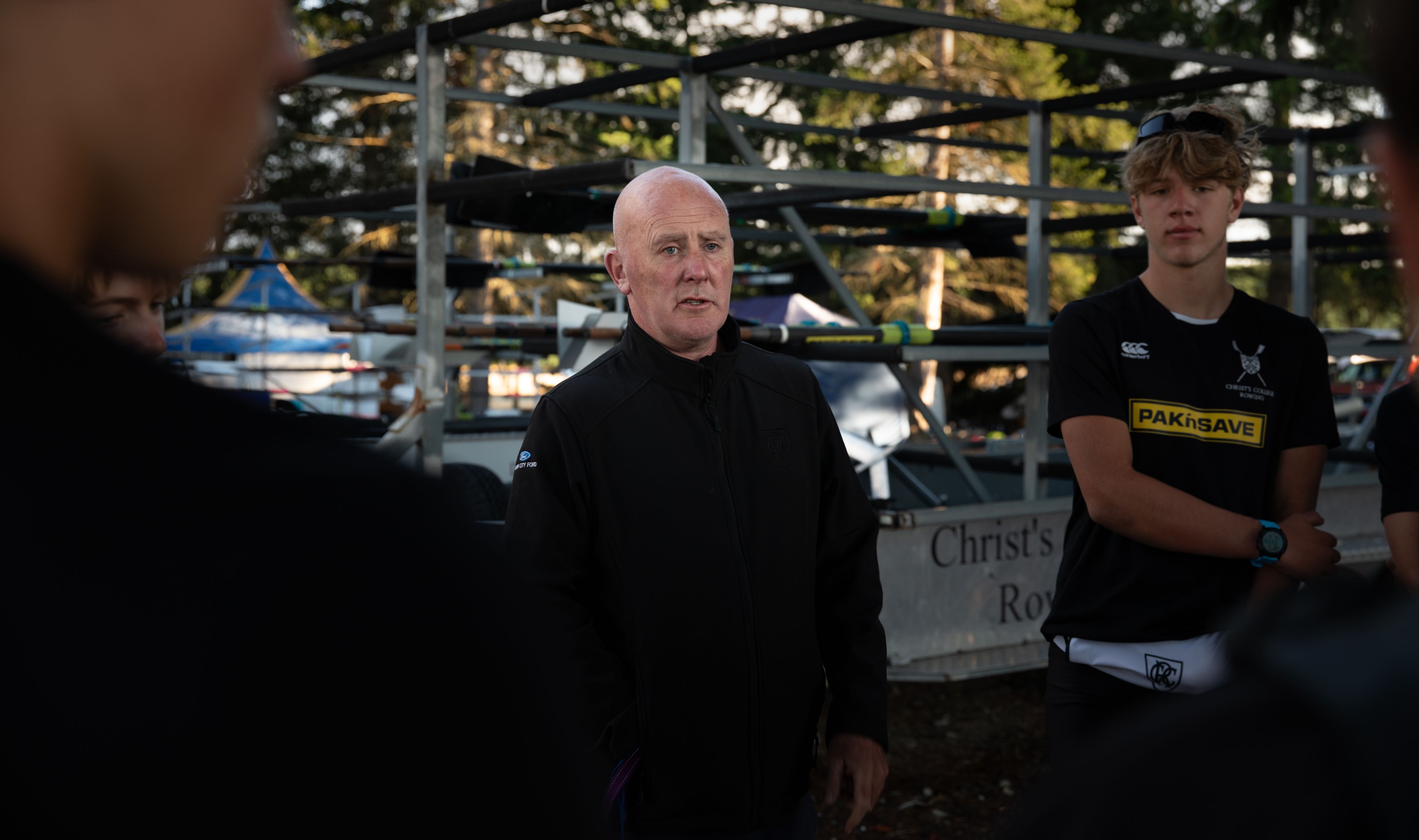 Tony O'Connor talks to students