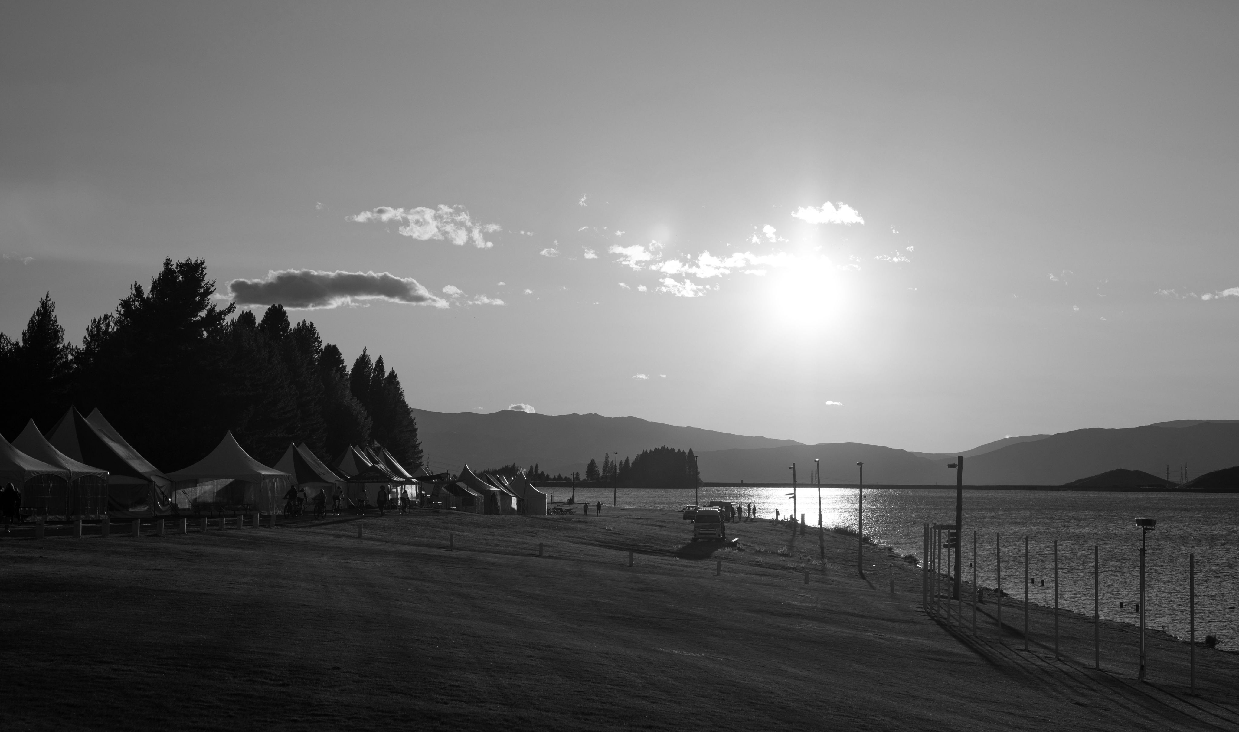 Sunrise over lake
