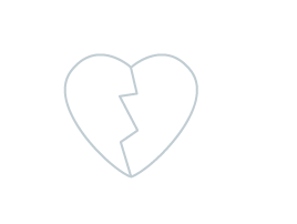 broken heart line drawing