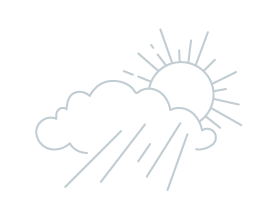 sun shining through cloud line drawing